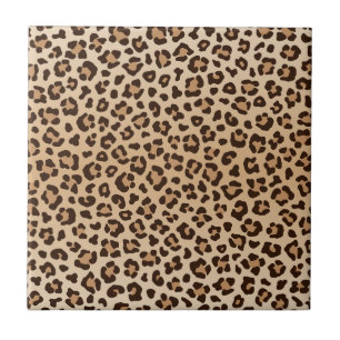 Azulejo Diseño de patrón de estampado de leopardo exótico