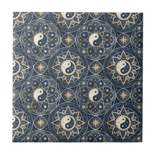 Azulejo Diseño de Patrón de Mandala de Armonía Celestial Y
