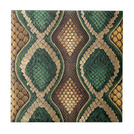 Azulejo Diseño de patrón de piel de serpiente con diamante