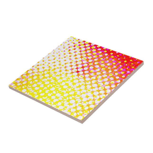 Azulejo Diseño de patrón rosa amarillo (Lado)