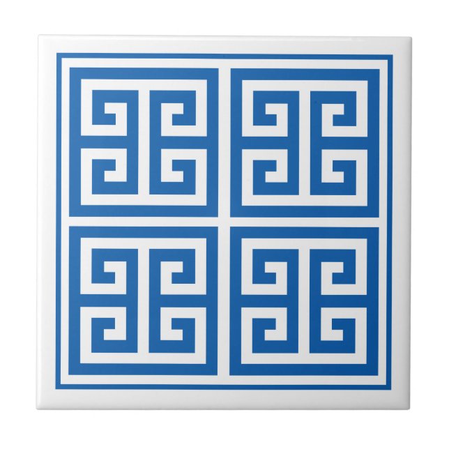 Azulejo Diseño de patrones de clave griega mosaico cerámic (Frente)