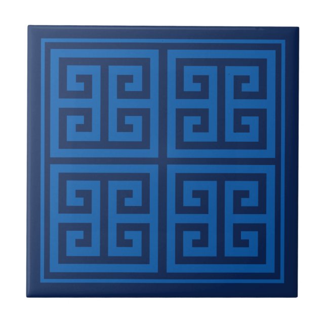 Azulejo Diseño de patrones de clave griega mosaico cerámic (Frente)