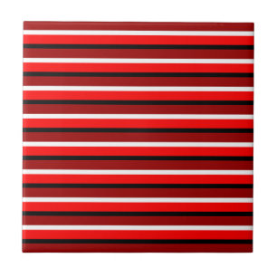 Azulejo Diseño de patrones de franjas rojas rojas y maroon