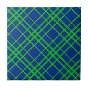 Azulejo Diseño De Patrones De Placas De Tartán Verde Sobre
