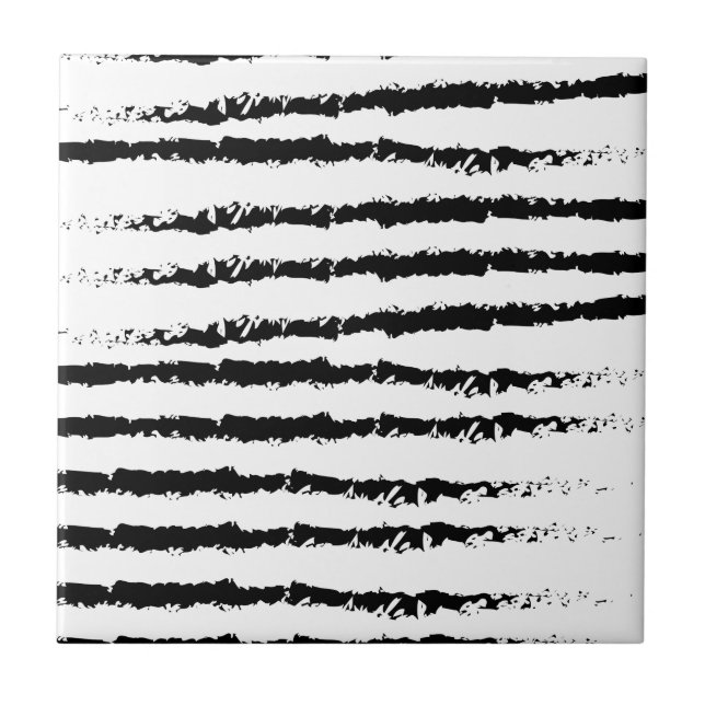 Azulejo Diseño de patrones en blanco negro (Frente)