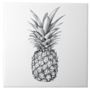 Azulejo diseño de piña ilustrada