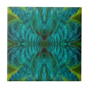 Azulejo Diseño de pluma caleidoscopio