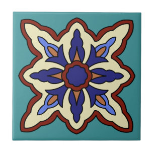 Azulejo Diseño de postas malibús de época de los años 