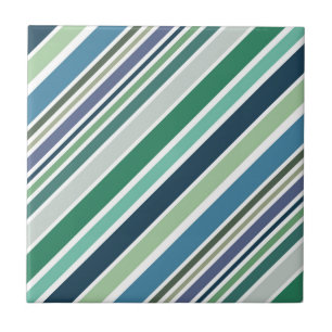 Azulejo Diseño de rayas diagonales coloridas