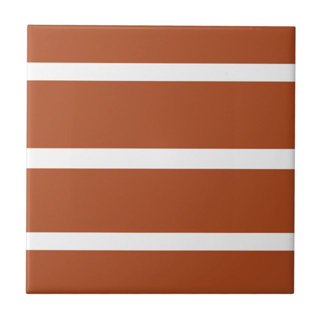 Azulejo Diseño de rayas marrón chocolate (Frente)