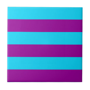 Azulejo Diseño de rayas moradas azules