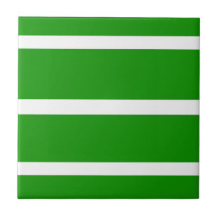 Azulejo Diseño de rayas verdes y blancas