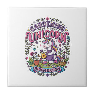 Azulejo Diseño de regalo bonito comercial de unicornio de