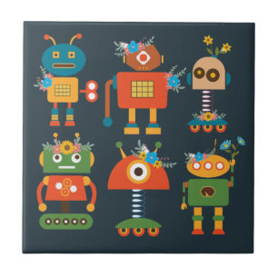 Azulejo Diseño de robots pequeños