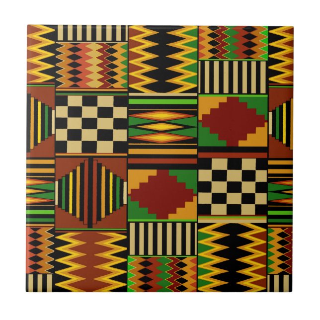 Azulejo Diseño de ropa de kente real africana