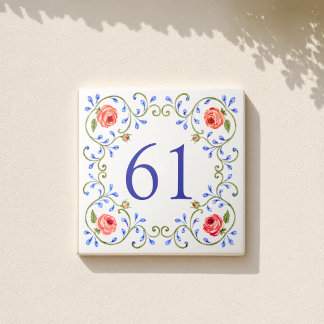 Azulejo Diseño de Rosa Mediterránea Personalizado