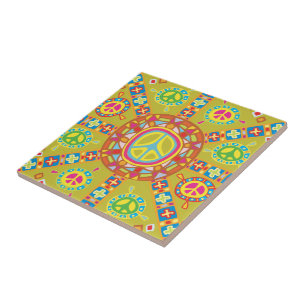 Azulejo Diseño de Símbolos de Paz