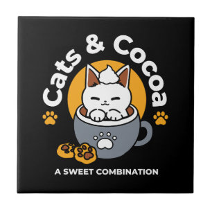 Azulejo Diseño de tazas navideñas con acogedoras galletita