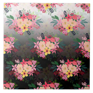 Azulejo Diseño de tonos de agua en blanco y negro en Boni