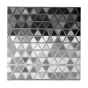 Azulejo Diseño de triángulo blanco y negro