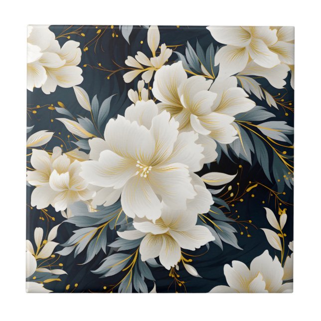 Azulejo Diseño de una serie floral para bodas 8 (Frente)