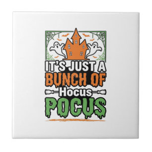 Azulejo diseño de vector de cita de Hocus Pocus de Hallowe