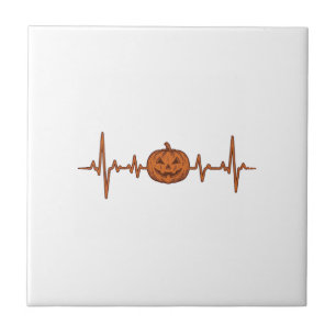 Azulejo Diseño de vector vintage de calabaza latido de Hal
