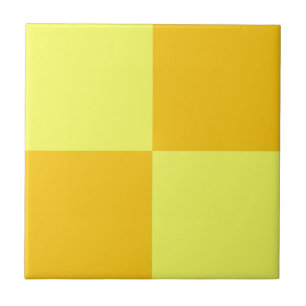 Azulejo Diseño de verificador amarillo claro y oscuro