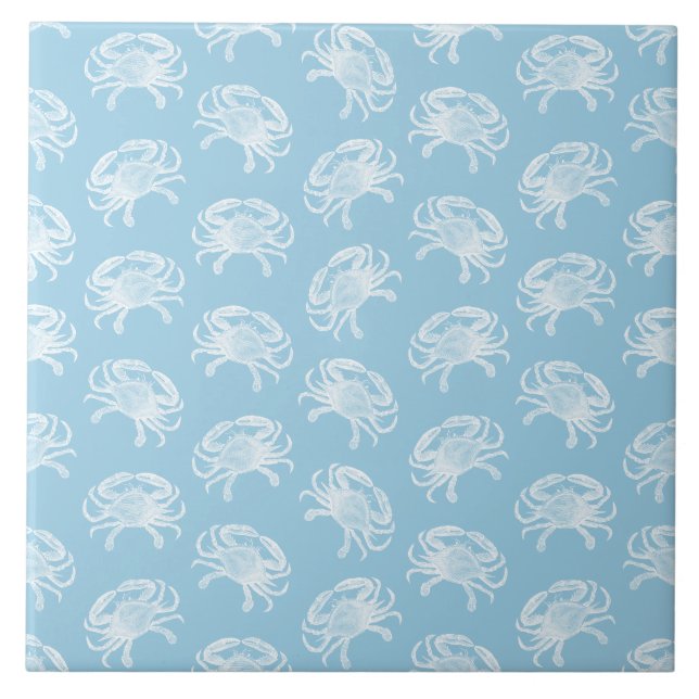 Azulejo Diseño del cangrejo del océano del arte del (Frente)
