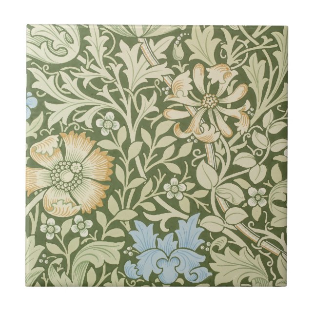 Azulejo Diseño del papel pintado de William Morris en la (Frente)