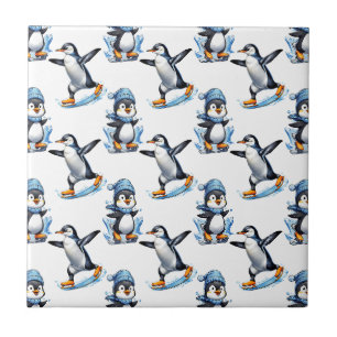 Azulejo Diseño del patrón de pingüinos