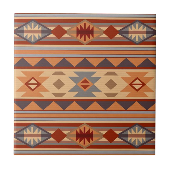 Azulejo Diseño del patrón suroeste Tan (Frente)