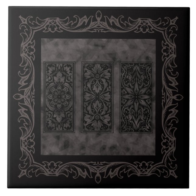 Azulejo Diseño del viejo mundo (Frente)