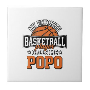 Azulejo Diseño Deportivo Vintage Divertido Baloncesto Popo