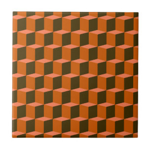 Azulejo Diseño dimensional del modelo 3D del cubo 3