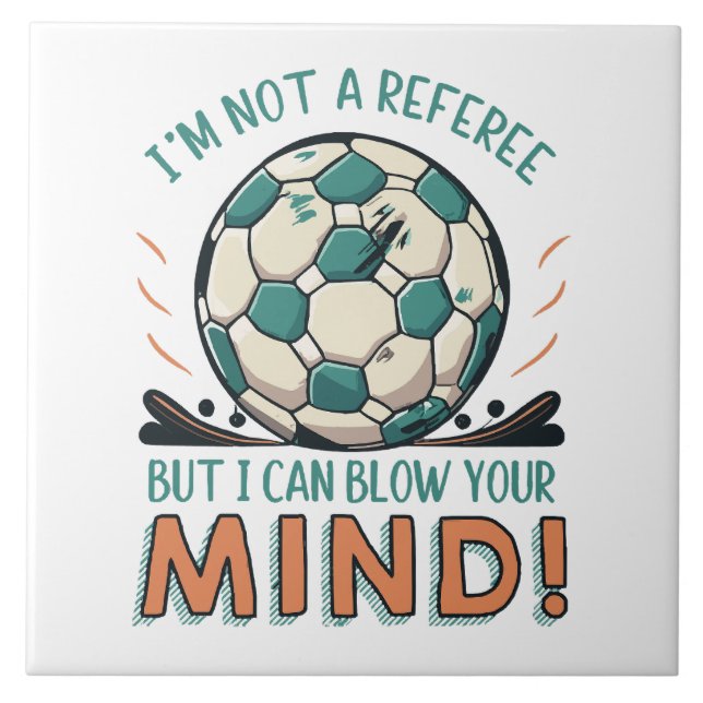 Azulejo Diseño divertido de fútbol (Frente)