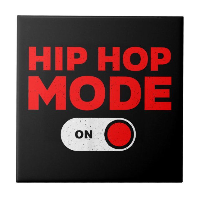 Azulejo Diseño divertido de hip hop para hombres mujeres H (Frente)