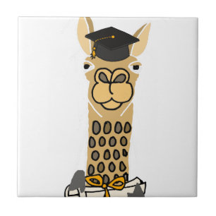 Azulejo Diseño divertido del arte de la graduación de la