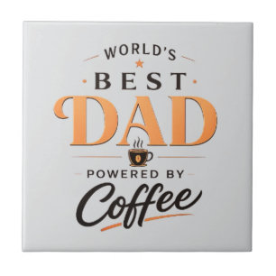 Azulejo Diseño divertido para papá amante del café
