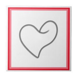 Azulejo Diseño elegante en forma de corazón