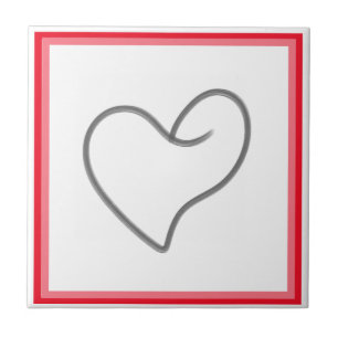 Azulejo Diseño elegante en forma de corazón