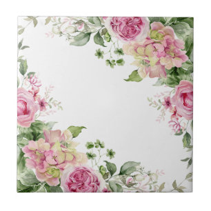 Azulejo Diseño floral Art Nouveau elegante y exquisito