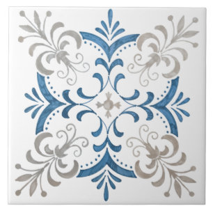 Azulejo Diseño floral colorido