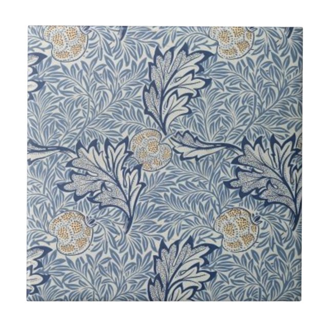 Azulejo Diseño floral de flores William Morris Apple (Frente)