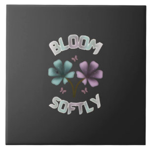 Azulejo Diseño floral de primavera Bloom Softly Pastel Cot