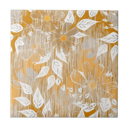 Azulejo Diseño floral elegante.