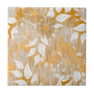 Azulejo Diseño floral elegante.