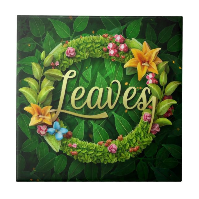 Azulejo Diseño floral inspirado en el jardín (Frente)