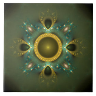 Azulejo Diseño Fractal brillante