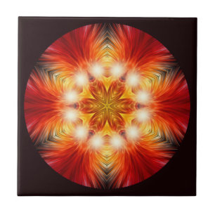 Azulejo Diseño fractal de navidades ~ Kaleidoscope ~ * ~ ~